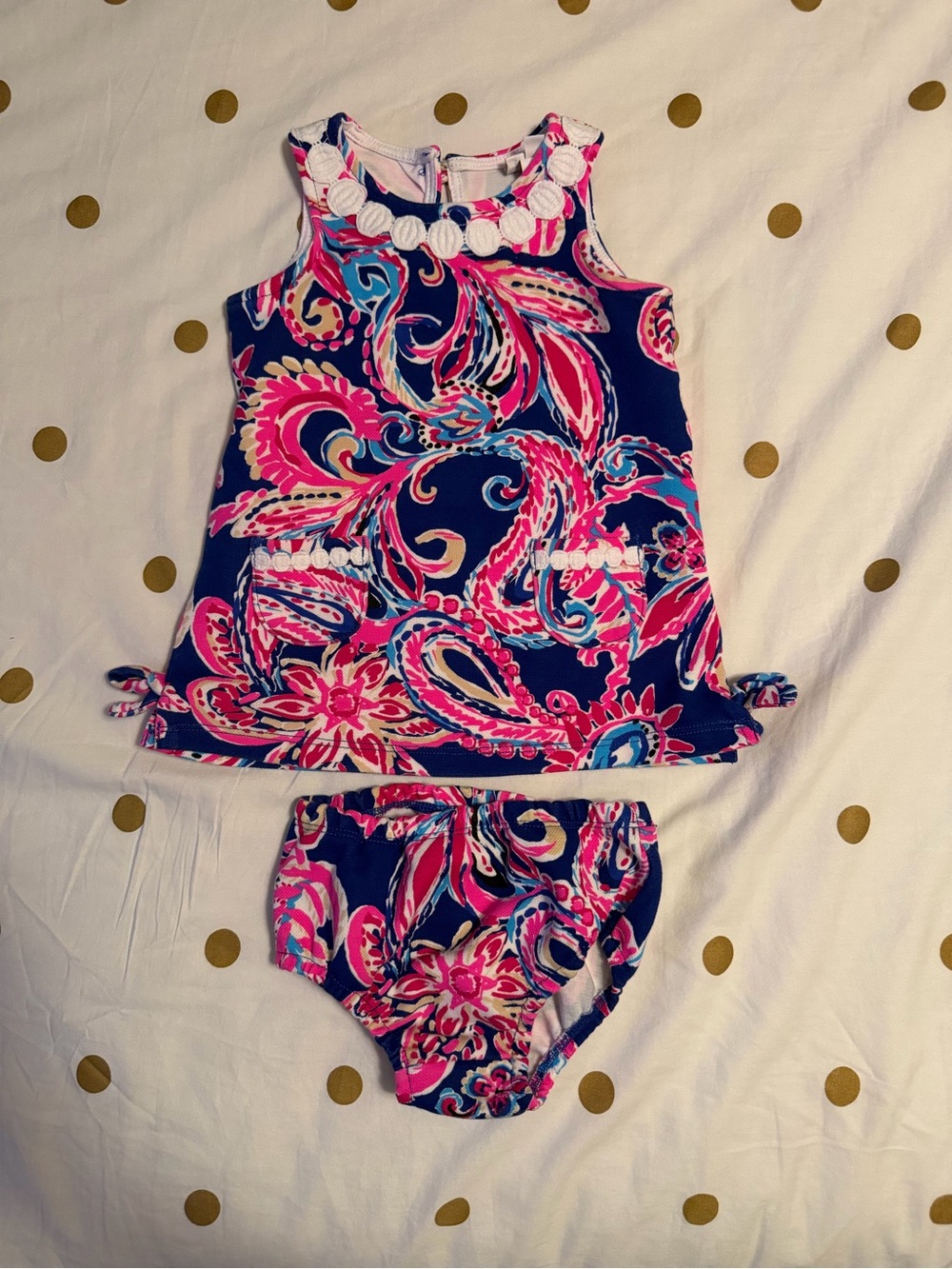 Lilly Pulitzer Navy Pink Multi Floral Tankini Set